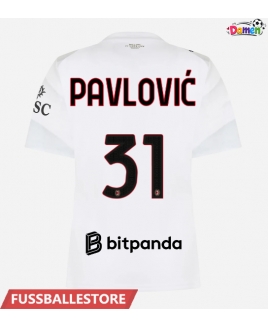 Günstige AC Milan Strahinja Pavlovic #31 Auswärtstrikot Damen 2026-27 Kurzarm